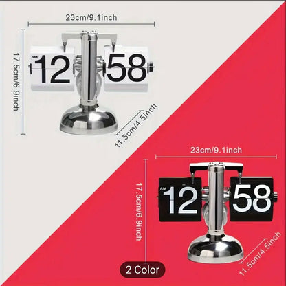 Complete Steel Flip Clock • Retro Style, Timeless Elegance