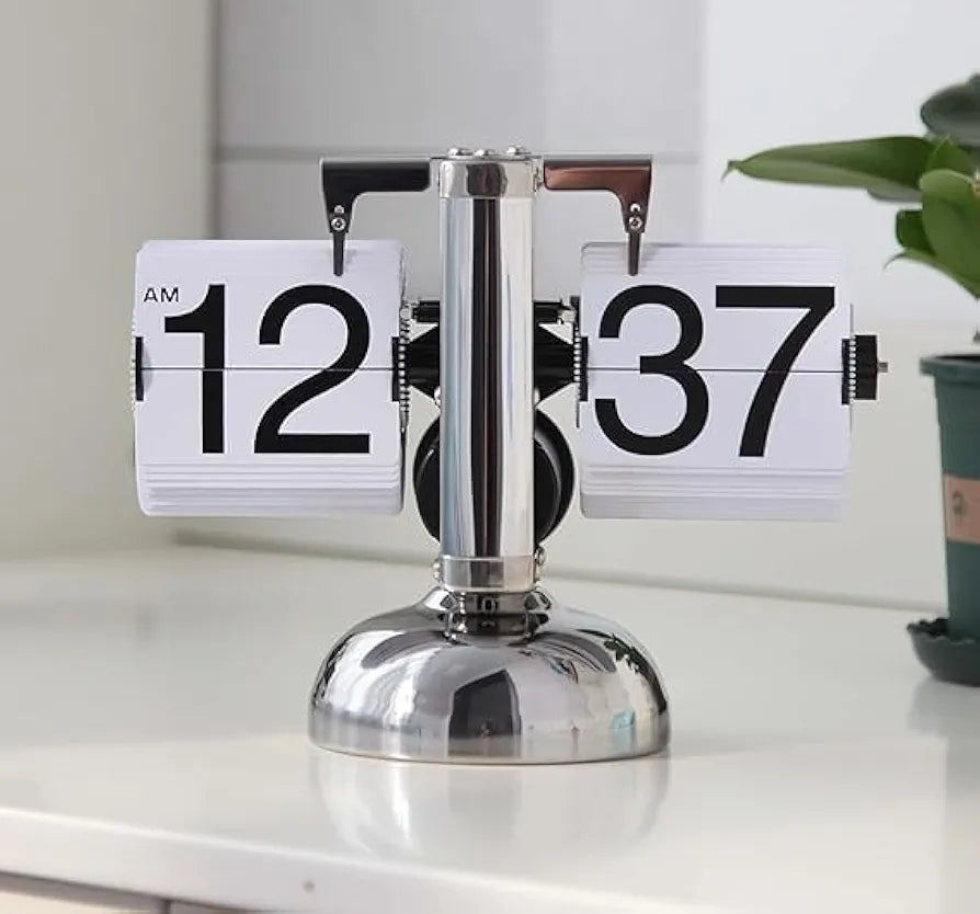Complete Steel Flip Clock • Retro Style, Timeless Elegance