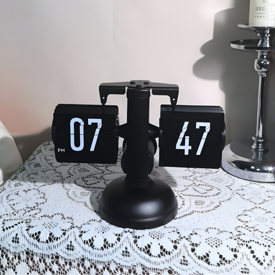 Total black flip clock