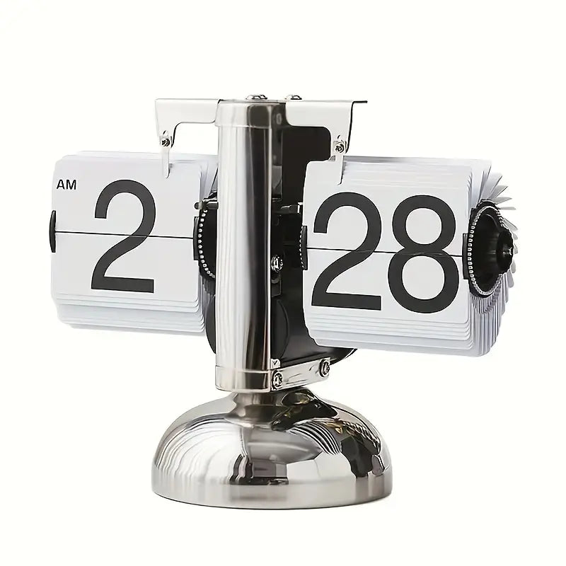 Complete Steel Flip Clock • Retro Style, Timeless Elegance